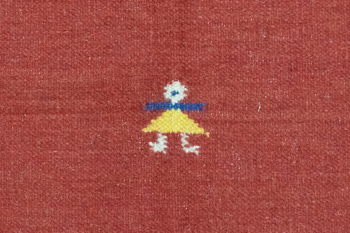 Dywan Kelim - modny - 200 x 140 cm - pomarańczowy