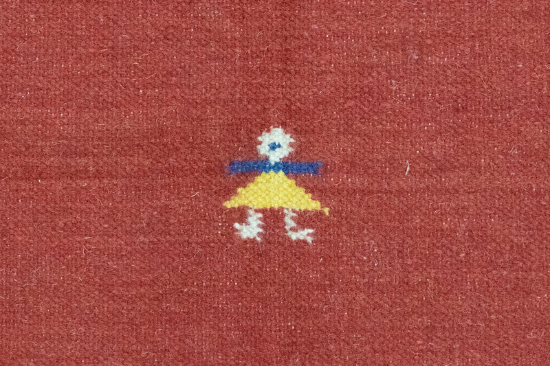 Dywan Kelim - modny - 200 x 140 cm - pomarańczowy