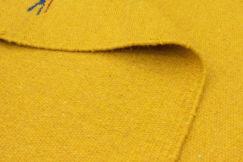 Dywan Kelim - modny - 180 x 120 cm - żółty