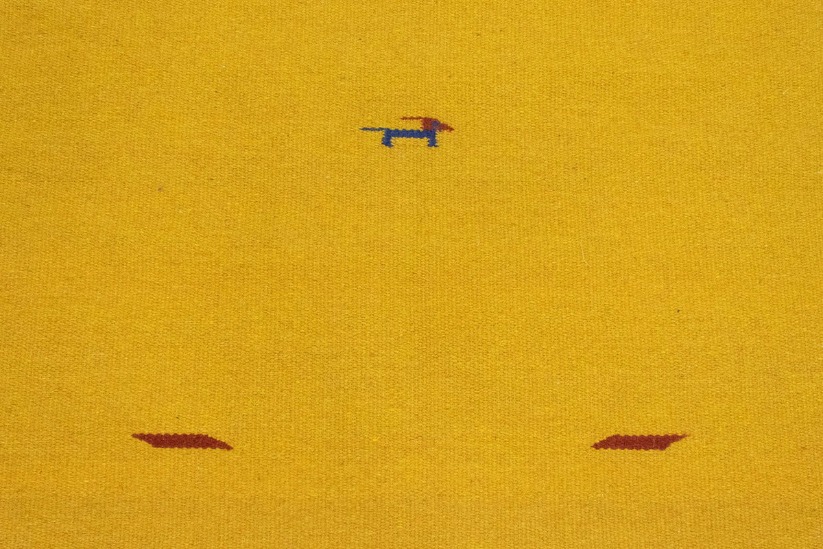 Dywan Kelim - modny - 180 x 120 cm - żółty