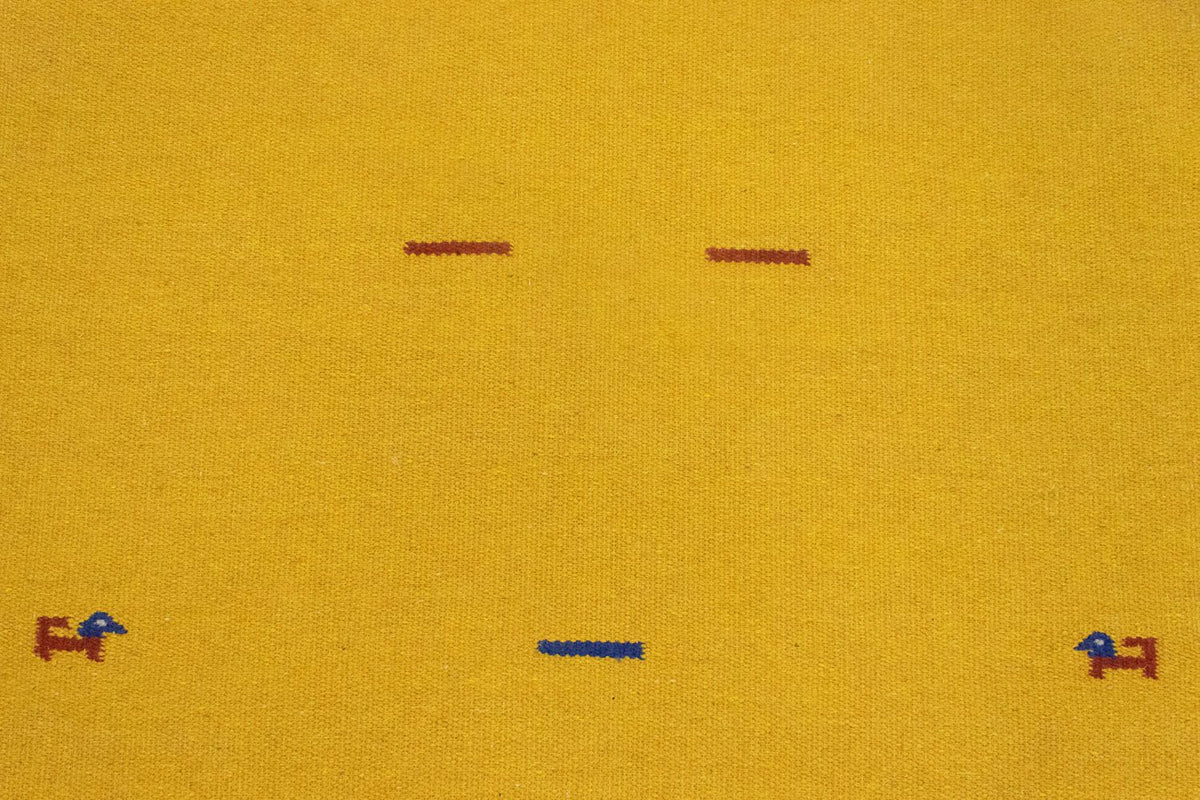 Dywan Kelim - modny - 180 x 120 cm - żółty