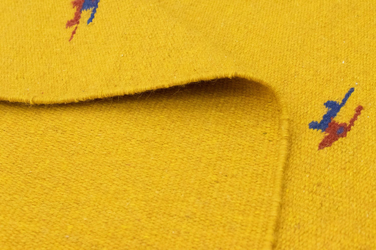 Dywan Kelim - modny - 180 x 120 cm - żółty