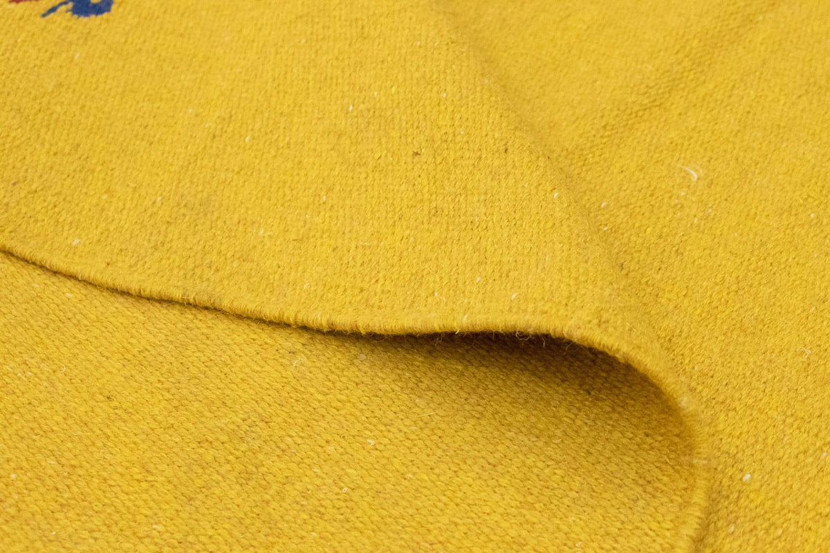 Dywan Kelim - modny - 180 x 120 cm - żółty