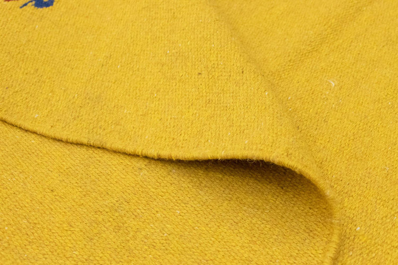 Dywan Kelim - modny - 180 x 120 cm - żółty