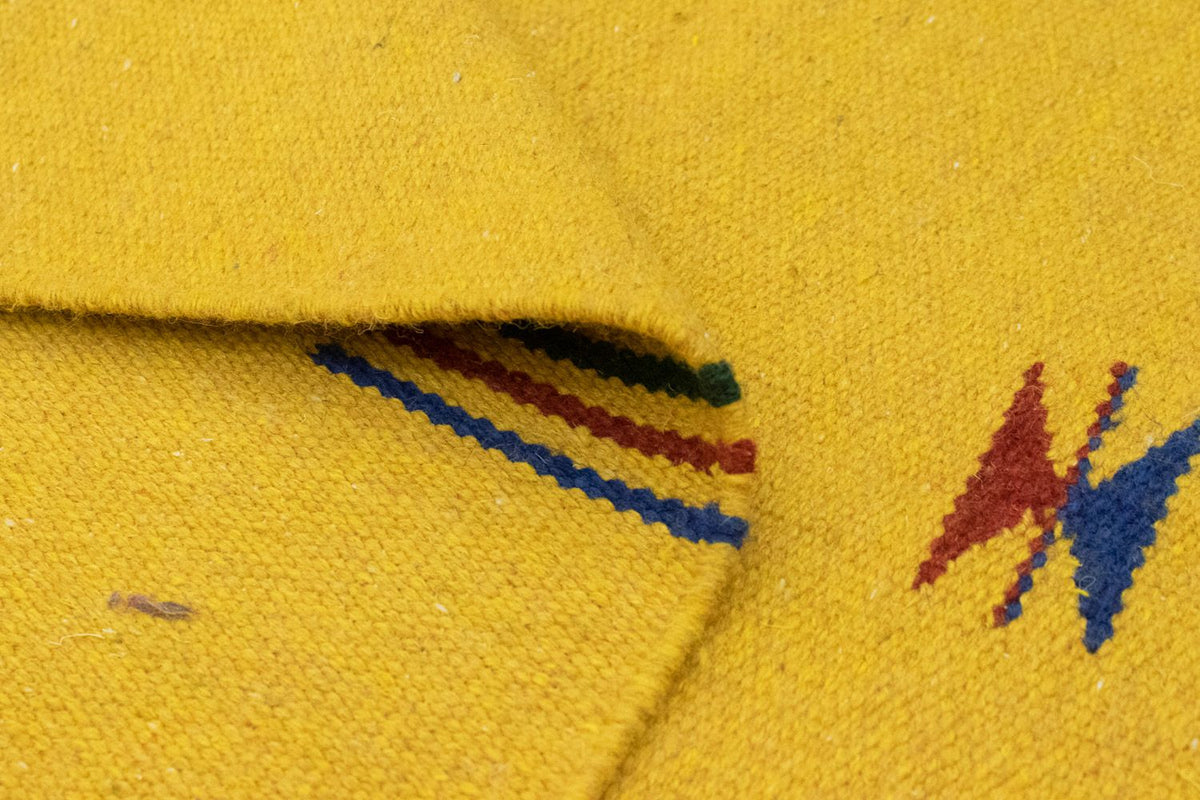 Dywan Kelim - modny - 180 x 120 cm - żółty