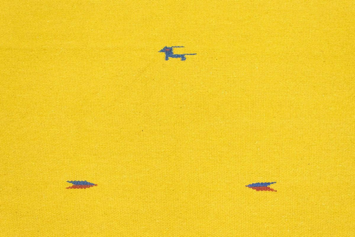 Dywan Kelim - modny - 180 x 120 cm - żółty