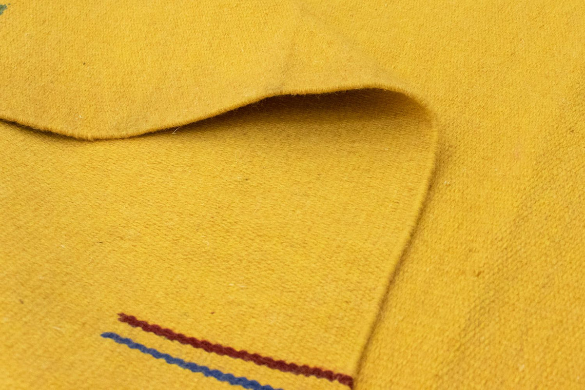 Dywan Kelim - modny - 180 x 120 cm - żółty