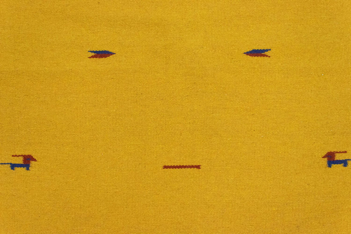 Dywan Kelim - modny - 180 x 120 cm - żółty