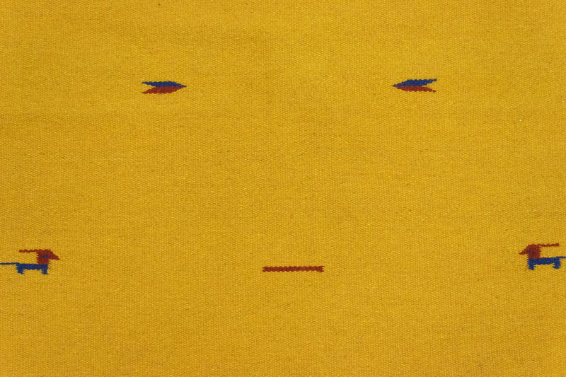 Dywan Kelim - modny - 180 x 120 cm - żółty