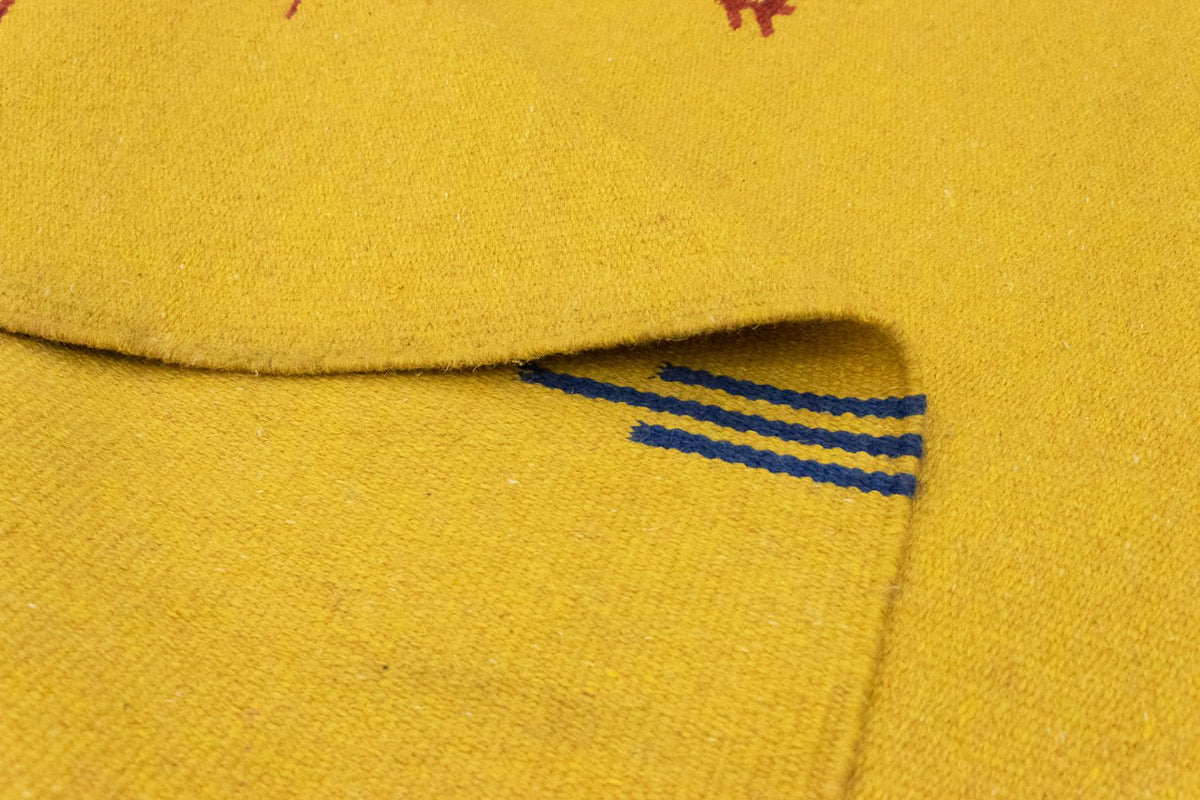 Dywan Kelim - modny - 180 x 120 cm - żółty