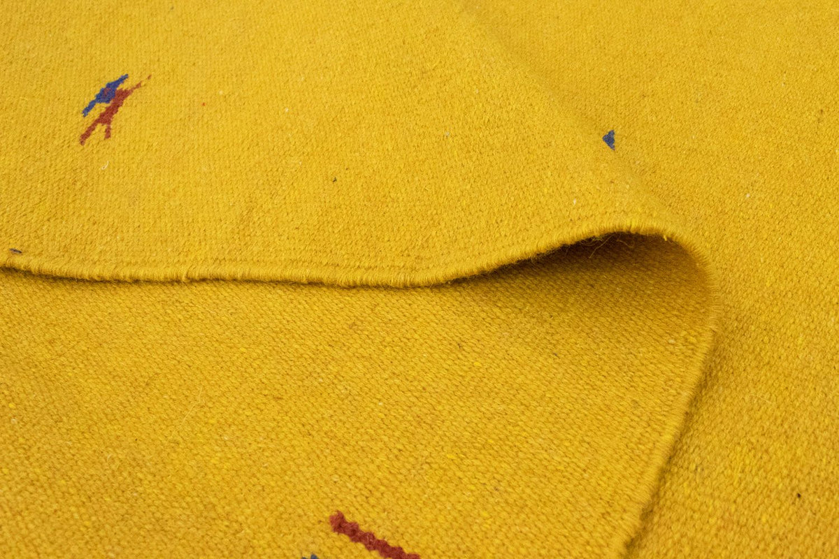 Dywan Kelim - modny - 180 x 120 cm - żółty