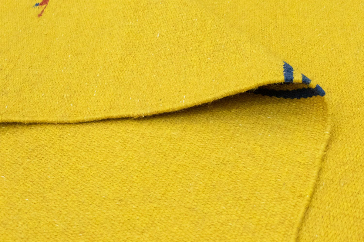 Dywan Kelim - modny - 180 x 120 cm - żółty