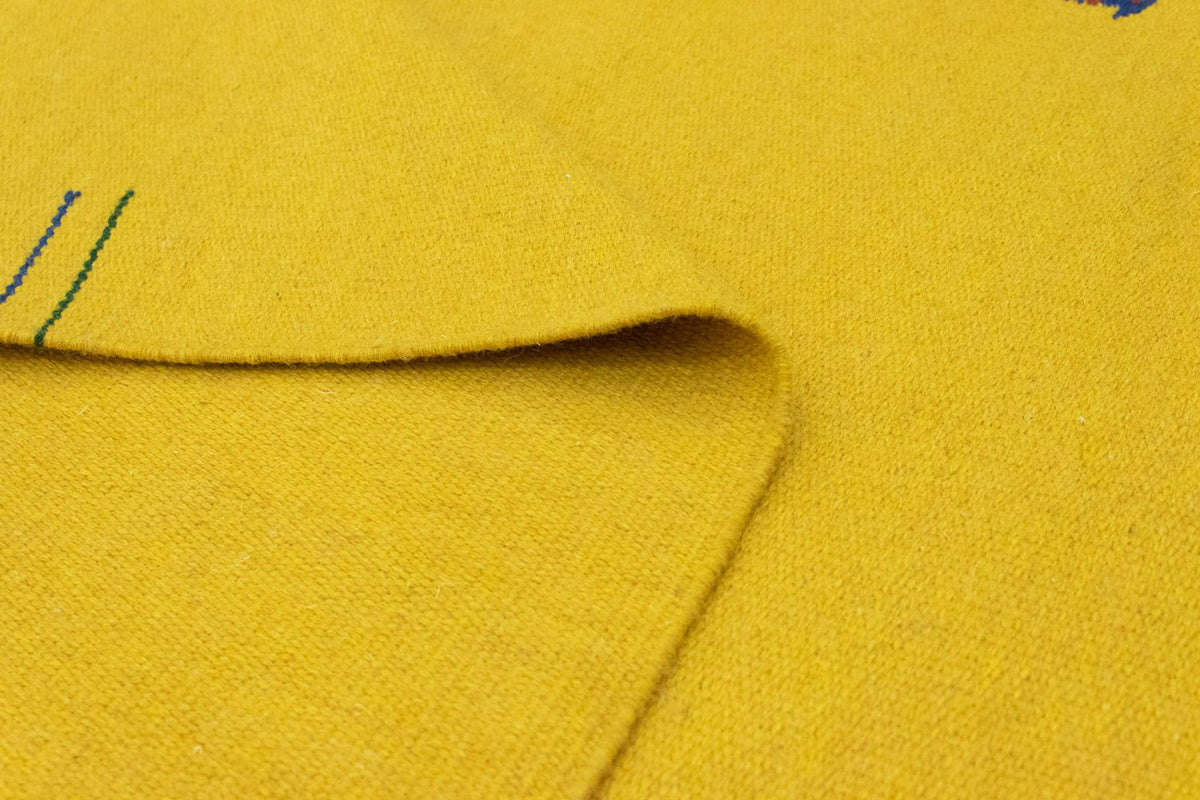 Dywan Kelim - modny - 180 x 120 cm - żółty