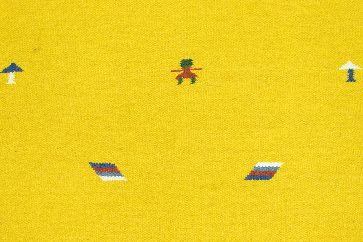 Dywan Kelim - modny - 180 x 120 cm - żółty