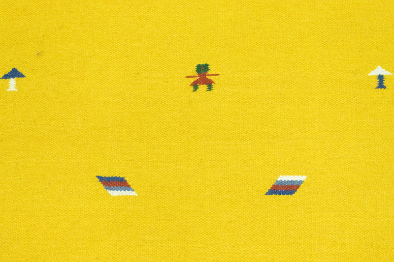 Dywan Kelim - modny - 180 x 120 cm - żółty