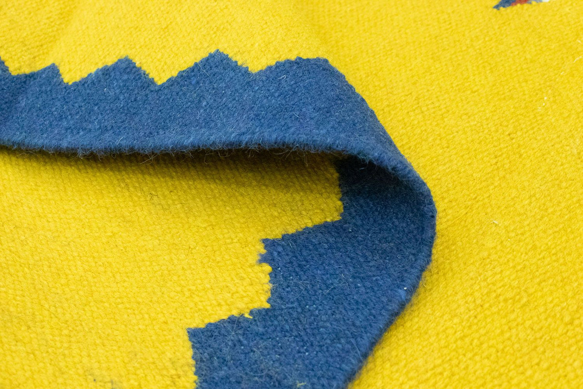 Dywan Kelim - modny - 180 x 120 cm - żółty