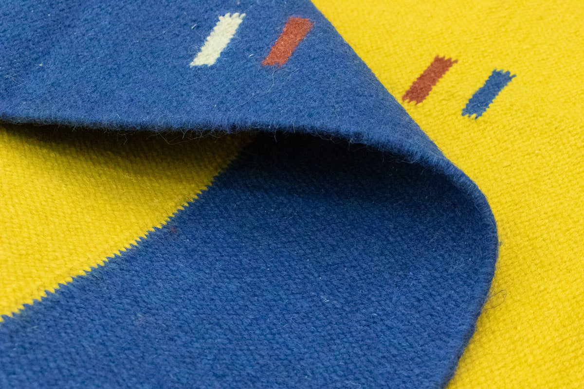 Dywan Kelim - modny - 180 x 120 cm - żółty