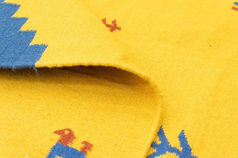 Dywan Kelim - modny - 300 x 200 cm - żółty