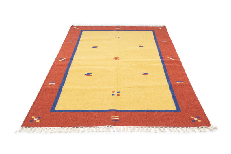 Dywan Kelim - modny - 200 x 140 cm - żółty