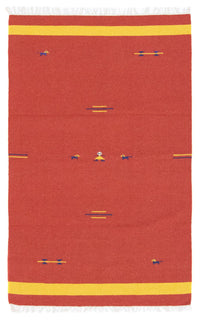 Dywan Kelim - modny - 180 x 120 cm - czerwony