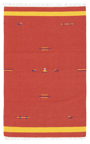 Dywan Kelim - modny - 180 x 120 cm - czerwony