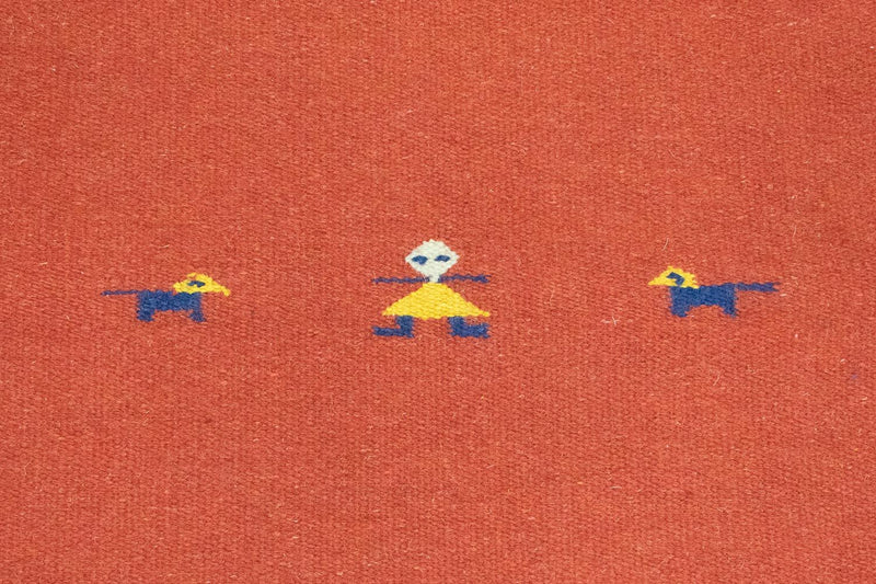 Dywan Kelim - modny - 180 x 120 cm - czerwony