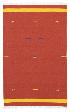 Dywan Kelim - modny - 180 x 120 cm - czerwony