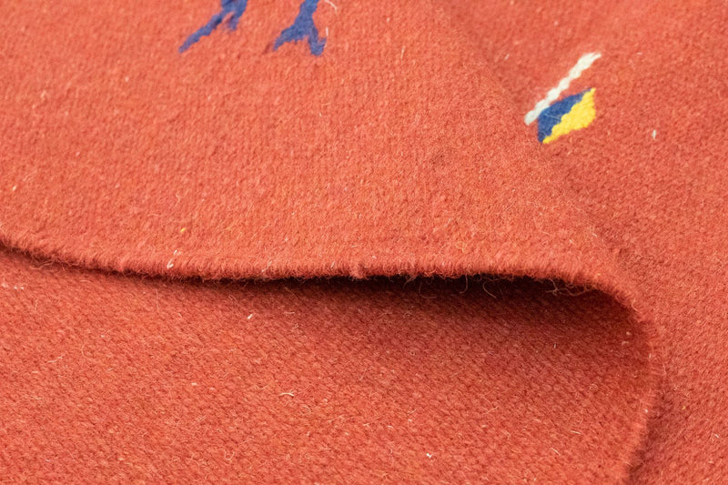 Dywan Kelim - modny - 180 x 120 cm - czerwony