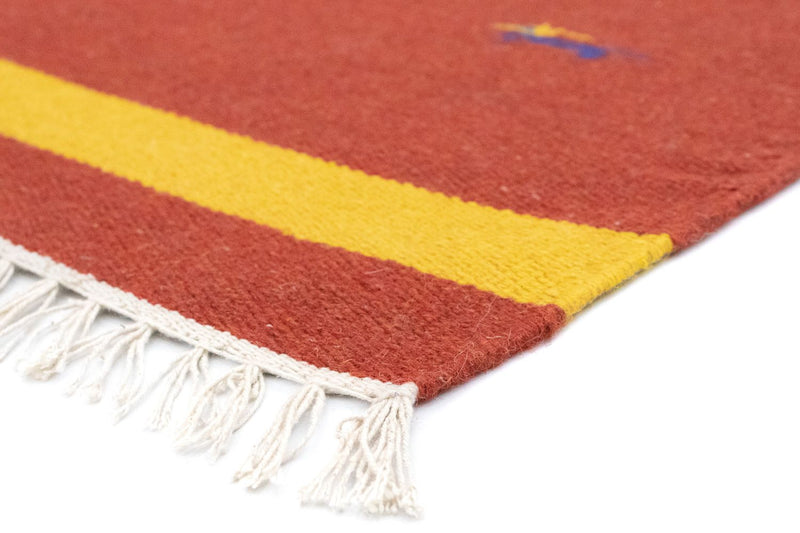 Dywan Kelim - modny - 180 x 120 cm - czerwony