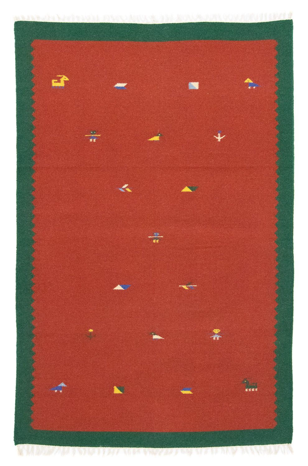 Dywan Kelim - modny - 180 x 120 cm - czerwony