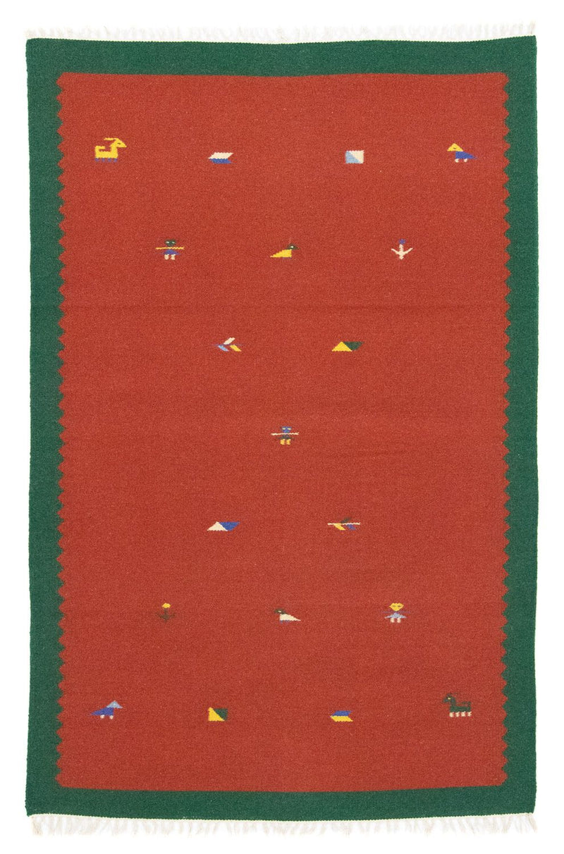 Dywan Kelim - modny - 180 x 120 cm - czerwony