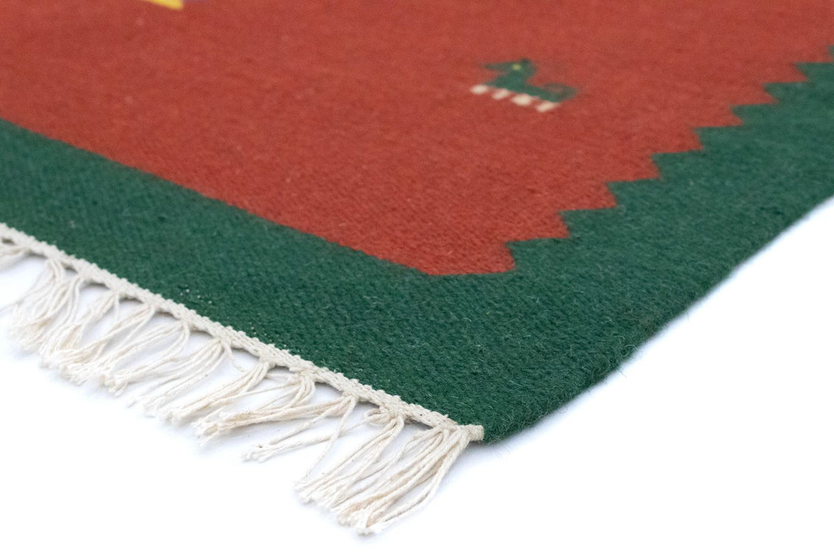 Dywan Kelim - modny - 180 x 120 cm - czerwony