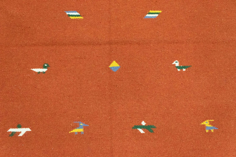 Dywan Kelim - modny - 180 x 120 cm - pomarańczowy