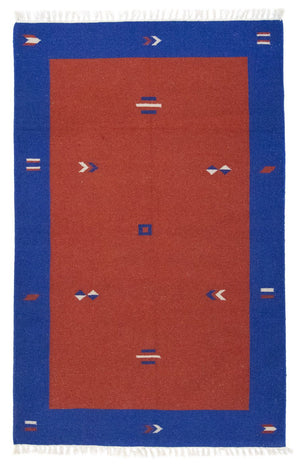 Dywan Kelim - modny - 180 x 120 cm - czerwony