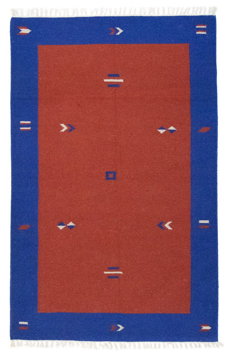 Dywan Kelim - modny - 180 x 120 cm - czerwony