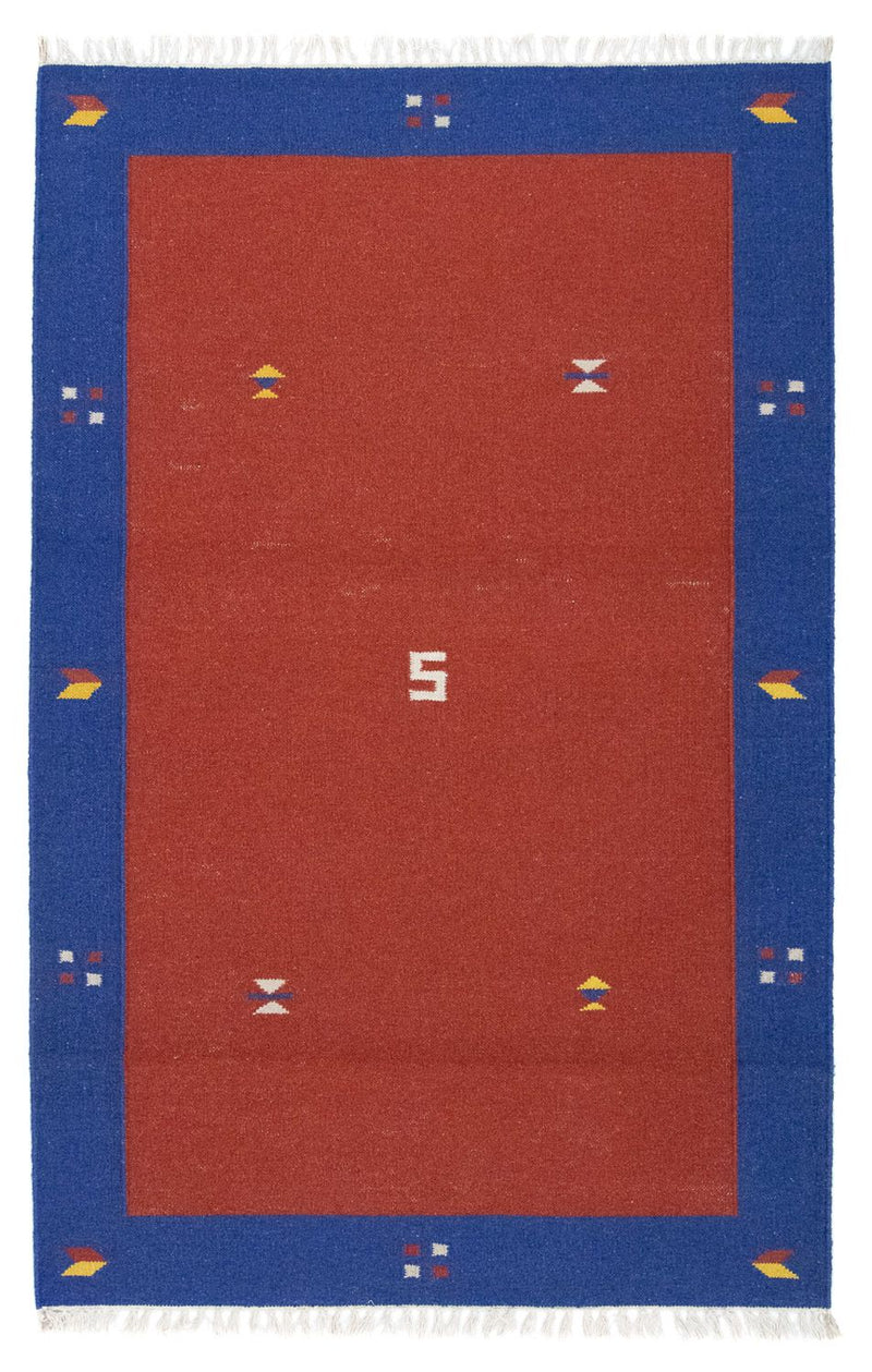 Dywan Kelim - modny - 180 x 120 cm - czerwony