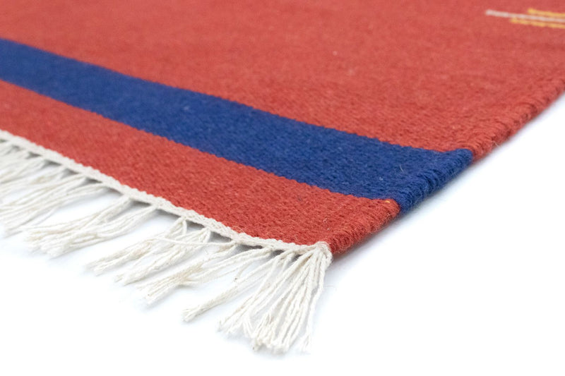 Dywan Kelim - modny - 180 x 120 cm - czerwony