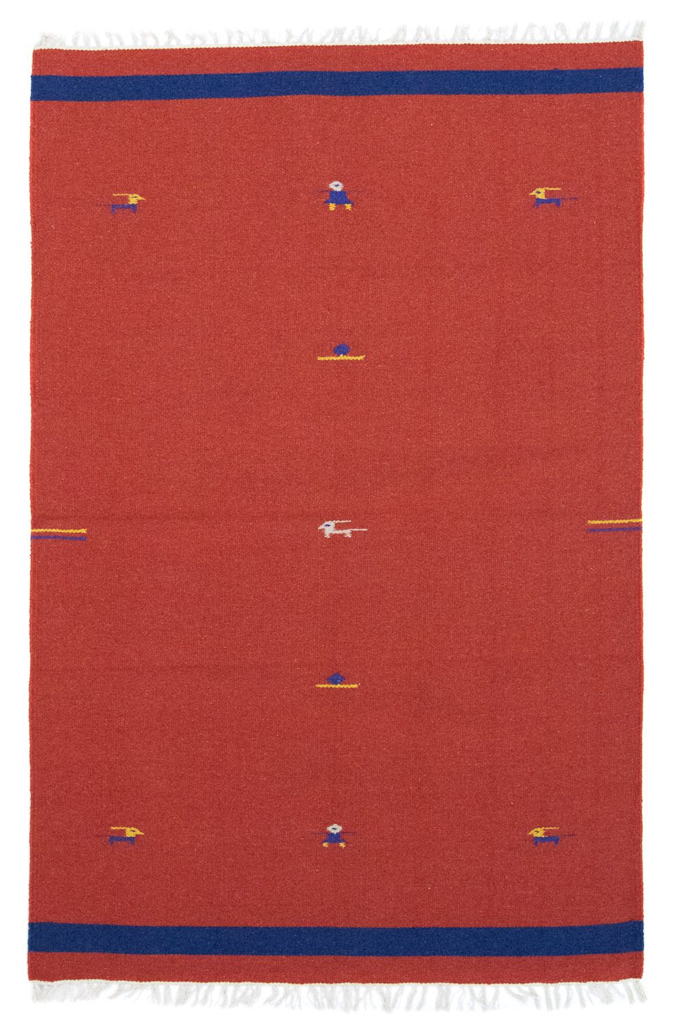 Dywan Kelim - modny - 180 x 120 cm - czerwony