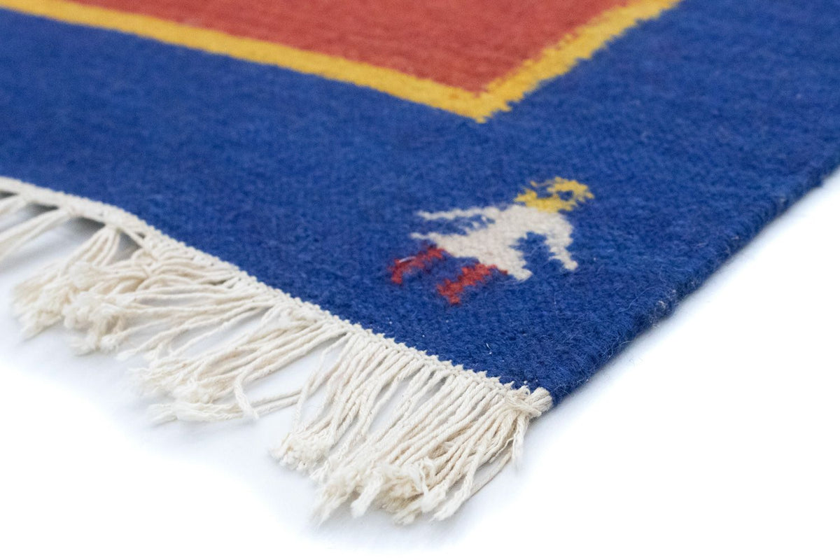 Dywan Kelim - modny - 200 x 140 cm - pomarańczowy