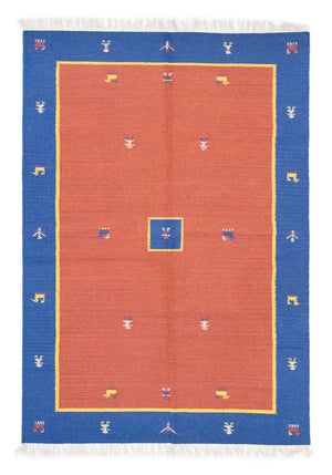 Dywan Kelim - modny - 200 x 140 cm - pomarańczowy