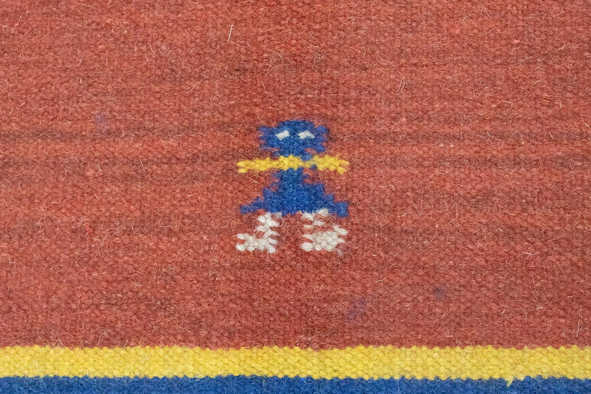 Dywan Kelim - modny - 200 x 140 cm - pomarańczowy