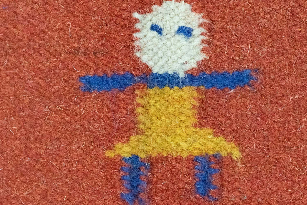 Dywan Kelim - modny - 200 x 140 cm - pomarańczowy