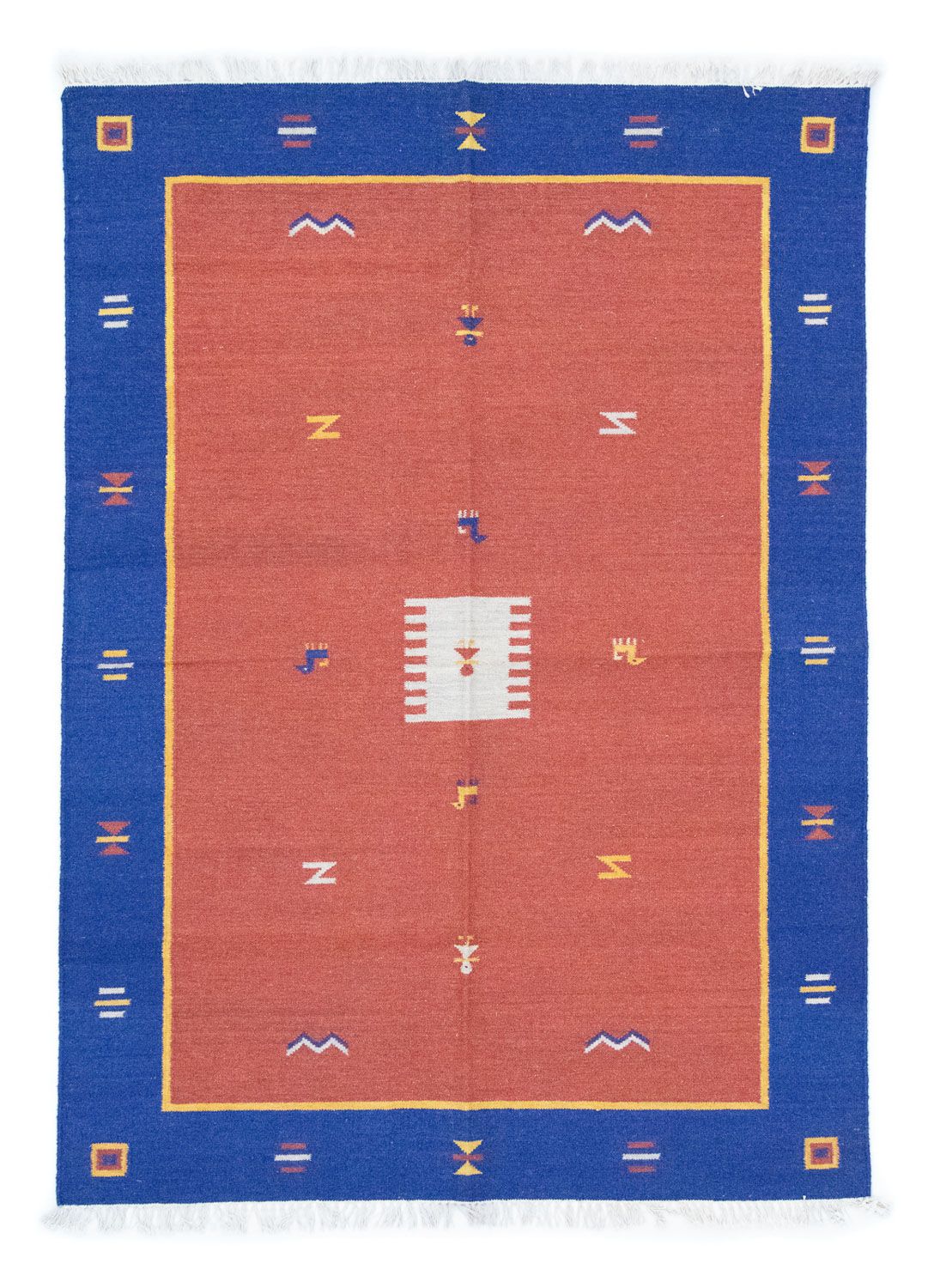 Dywan Kelim - modny - 200 x 140 cm - czerwony