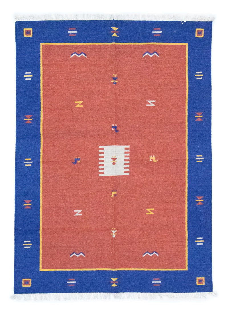 Dywan Kelim - modny - 200 x 140 cm - czerwony