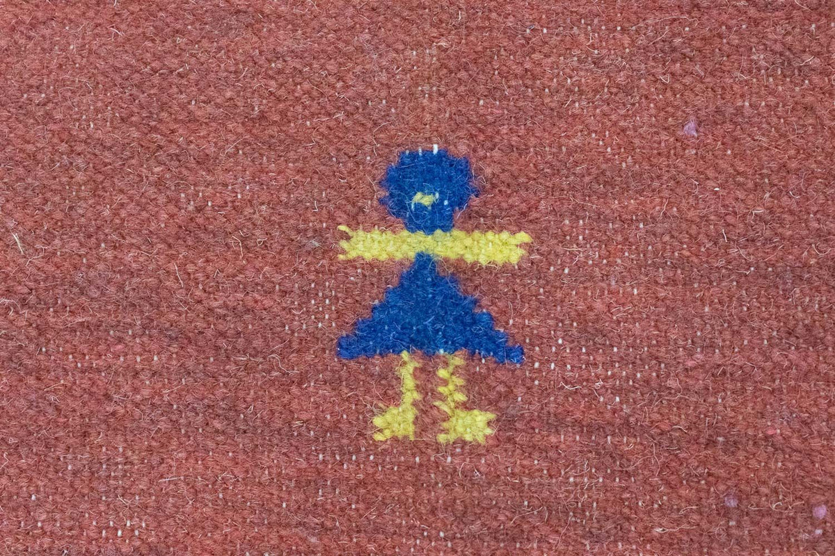 Dywan Kelim - modny - 200 x 140 cm - czerwony