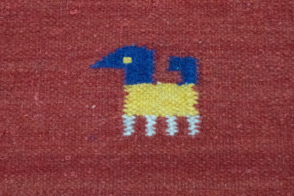 Dywan Kelim - modny - 200 x 140 cm - czerwony