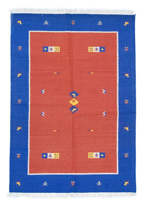 Dywan Kelim - modny - 200 x 140 cm - czerwony