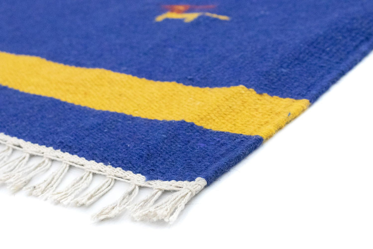 Dywan Kelim - modny - 180 x 120 cm - niebieski