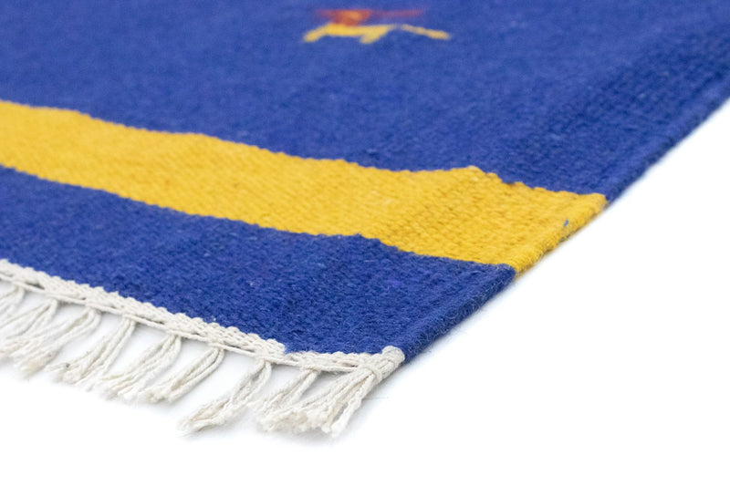 Dywan Kelim - modny - 180 x 120 cm - niebieski