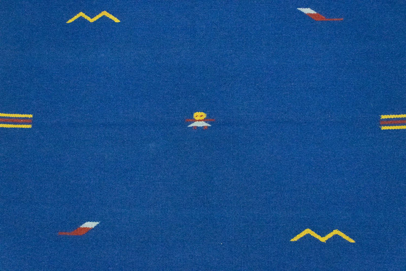 Dywan Kelim - modny - 180 x 120 cm - niebieski